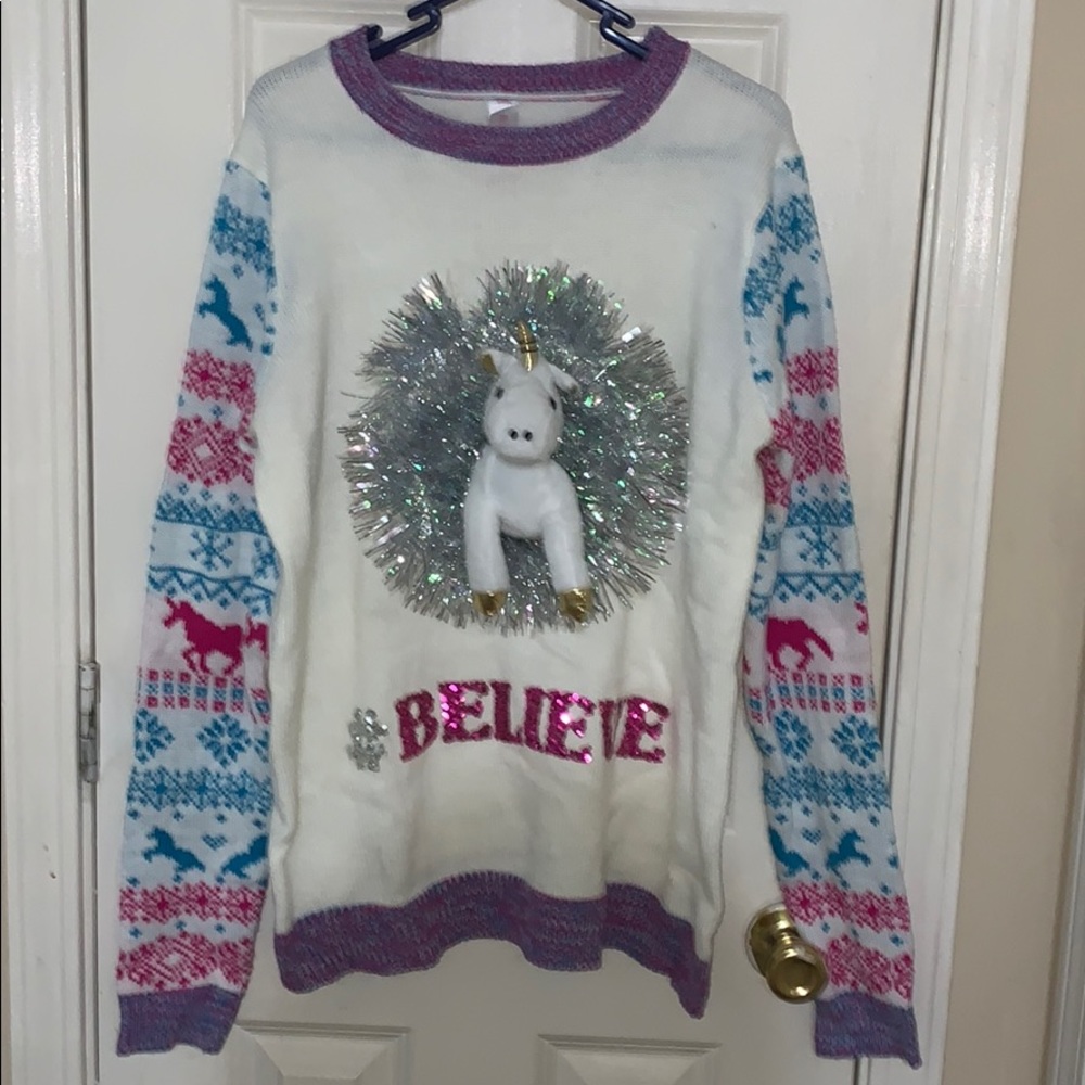 Unicorn ugly Christmas sweater